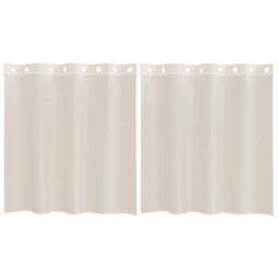 Berkfield Home Voile Curtains with Grommets 2 pcs Cream 140x140 cm - thumbnail 3