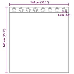 Berkfield Home Voile Curtains with Grommets 2 pcs Cream 140x140 cm - thumbnail 8