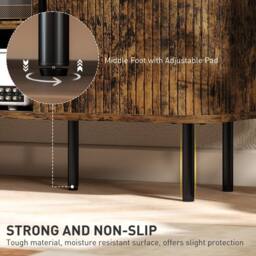 STILVORA TV Stand with Shelves & Cupboards in Rustic Brown - thumbnail 9