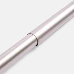 OHS Curtain Pole Extendable 28mm Metal Finnials Ball End Rod Fittings in Silver - Size: 220 cm - thumbnail 4