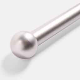 OHS Curtain Pole Extendable 28mm Metal Finnials Ball End Rod Fittings in Silver - Size: 220 cm - thumbnail 3