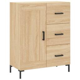 Berkfield Home Highboard Sonoma Oak 69.5x34x180 cm Engineered Wood in Light Brown - thumbnail 7