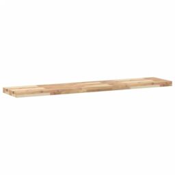 Berkfield Home Floating Shelf 120x30x4 cm Untreated Solid Wood Acacia in Brown - Size: 120 x 30 x 4 cm - thumbnail 6