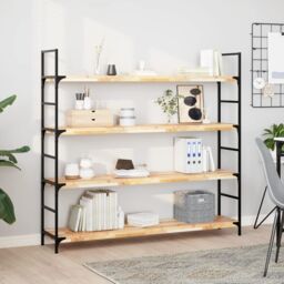 Berkfield Home Floating Shelf 120x30x4 cm Untreated Solid Wood Acacia in Brown - Size: 120 x 30 x 4 cm - thumbnail 1