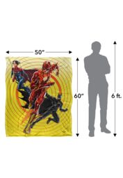 Warner Brothers The Flash Batman Supergirl Team Silky Touch Super Soft Throw Blanket in White - thumbnail 5