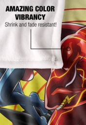 Warner Brothers The Flash Batman Supergirl Team Silky Touch Super Soft Throw Blanket in White - thumbnail 4