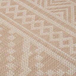 Berkfield Home Outdoor Flatweave Rug 100x200 cm Brown Stripes - Size: Medium - thumbnail 5