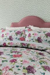 Sanderson 'Summer Peony' Cotton Duvet Cover Set - Size: Double - thumbnail 2
