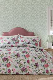 Sanderson 'Summer Peony' Cotton Duvet Cover Set - Size: Double - thumbnail 1