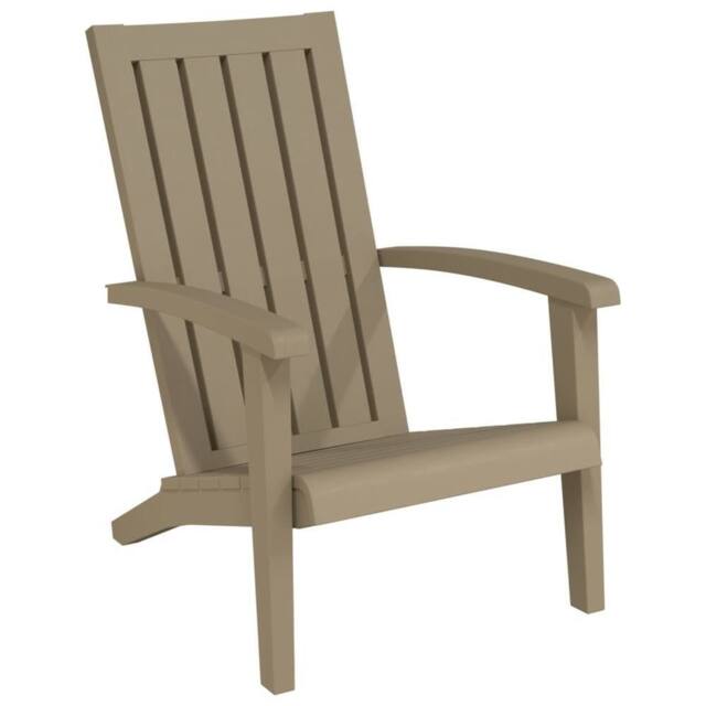 Berkfield Home Garden Adirondack Chair Light Brown Polypropylene - image 1