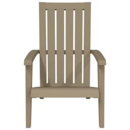 Berkfield Home Garden Adirondack Chair Light Brown Polypropylene - thumbnail 3