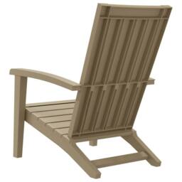 Berkfield Home Garden Adirondack Chair Light Brown Polypropylene - thumbnail 5
