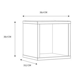 Wyld Haus Shanghai High Gloss White Cube Storage Unit with 1 Shelf - thumbnail 5