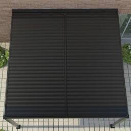 Primrose Living Deluxe Charcoal Wall Mounted Veranda with Louvered Shutter Roof 4m x 3m - thumbnail 6
