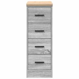 Berkfield Home Garage Storage Cabinet Grey Sonoma 30x51x85 cm Solid Wood Pine - Size: 30 x 51 x 85 cm - thumbnail 6
