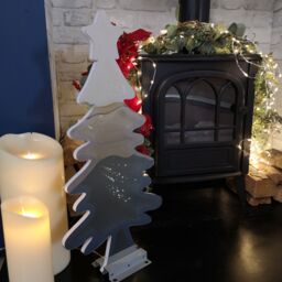 Samuel Alexander 60cm Light up Christmas Tree Infinity Decoration with Green LEDs on Metal Base - thumbnail 2