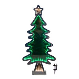 Samuel Alexander 60cm Light up Christmas Tree Infinity Decoration with Green LEDs on Metal Base - thumbnail 8