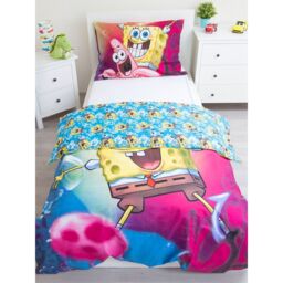 SpongeBob SquarePants Duvet Cover Set in Fuchsia - Size: Single - thumbnail 2