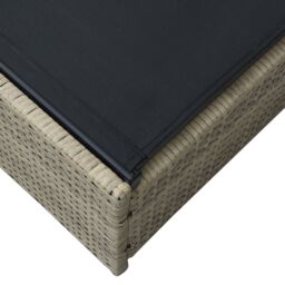 Berkfield Home Sun Lounger Beige 60x200x27 cm Poly Rattan - Size: 60 x 200 x 27 cm - thumbnail 4