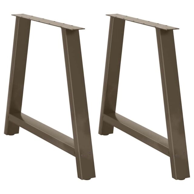 Berkfield Home Coffee Table Legs A-Shaped 2 pcs 100x(72-73) cm Steel in Black - image 1