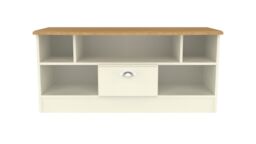 Ready Assembled 2 U Albert 1 Drawer TV & Media Unit (Ready Assembled) in Cream - Size: Large - thumbnail 2