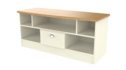 Ready Assembled 2 U Albert 1 Drawer TV & Media Unit (Ready Assembled) in Cream - Size: Large - thumbnail 3