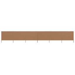 Berkfield Home 6-panel Wind Screen Fabric 800x160 cm Taupe in Beige - thumbnail 1