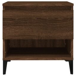 Berkfield Home Side Table Brown Oak 50x46x50 cm Engineered Wood - Size: 50 x 46 x 50 cm - thumbnail 6