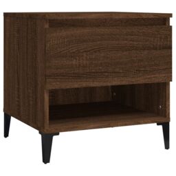 Berkfield Home Side Table Brown Oak 50x46x50 cm Engineered Wood - Size: 50 x 46 x 50 cm - thumbnail 2