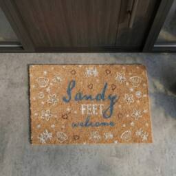 Garden Greatness Sandy Feet Welcome Coir Doormat - Size: 45 cm x 75 cm - thumbnail 2