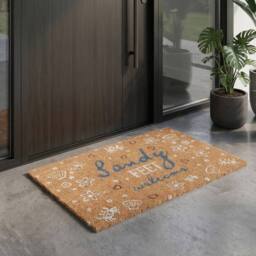 Garden Greatness Sandy Feet Welcome Coir Doormat - Size: 45 cm x 75 cm - thumbnail 1