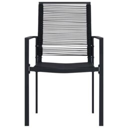 Berkfield Home Garden Chairs 4 pcs PVC Rattan Black - thumbnail 3