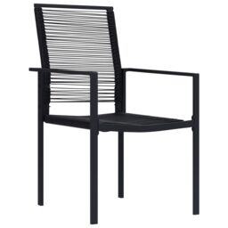 Berkfield Home Garden Chairs 4 pcs PVC Rattan Black - thumbnail 2