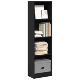 Berkfield Home Bookcase Black 40x24x143 cm Engineered Wood - Size: 40 x 24 x 143 cm - thumbnail 1