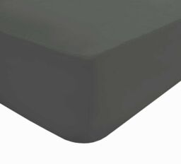 Smart Living Polycotton Bed Linen Luxury Fitted Bedsheet or Pillowcase Non Iron in Charcoal - Size: Standard Pillow Case - thumbnail 2