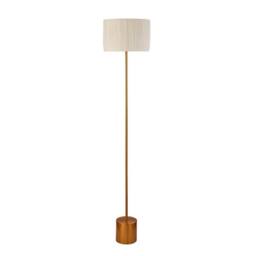 Lighting Collection RAFFIA FLOOR LAMP WHITE & GOLD - thumbnail 3