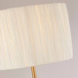 Lighting Collection RAFFIA FLOOR LAMP WHITE & GOLD - thumbnail 4