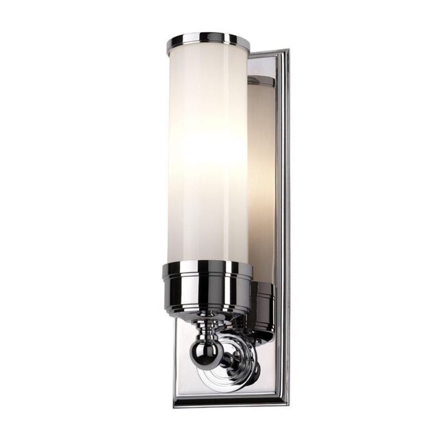 Netlighting Worcester 1 Light Bathroom Wall Light Polished Chrome IP44 G9 in Grey - image 1