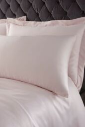Catherine Lansfield 'Silky Soft Satin' Standard Pillowcase Pair in Pink - Size: Standard Pillow Case - thumbnail 1