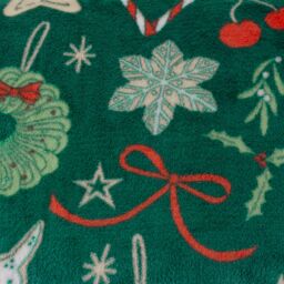 Furn Festive Trees Fleece Throw in Emerald - Size: 140 cm x 180 cm - thumbnail 4