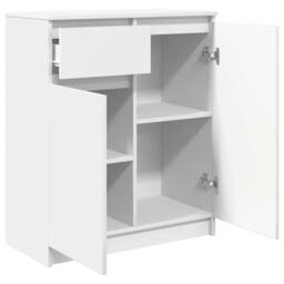 Berkfield Home Sideboard with Drawer White 71x35x84 cm Engineered Wood - Size: 71 x 35 x 84 cm - thumbnail 5