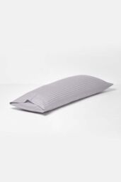 Homescapes Egyptian Cotton Ultrasoft Body Pillowcase 330 TC in Grey - thumbnail 3