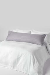 Homescapes Egyptian Cotton Ultrasoft Body Pillowcase 330 TC in Grey - thumbnail 2