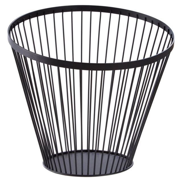 Orsina Tall Oblique Basket With Matte Black Frame, Modern Wire Storage Basket With Angled Design, Durable Metal - image 1