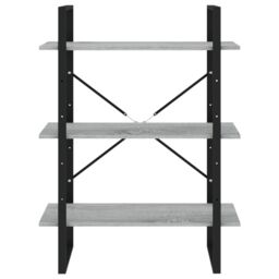 Berkfield Home 5-Tier Book Cabinet Grey Sonoma 80x30x175 cm Engineered Wood - Size: 80 x 30 x 175 cm - thumbnail 6