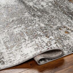 Livabliss San Francisco-Abstract Blue Grey Yellow Brown Modern Marble Living Rug in Charcoal - Size: 160 cm x 215 cm - thumbnail 4