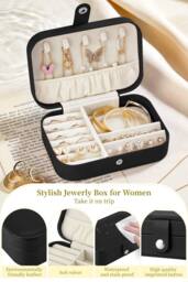 SHEONLY Women's Portable Multi-functional Jewellery Storage Box in Black - thumbnail 5