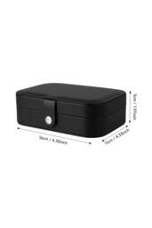 SHEONLY Women's Portable Multi-functional Jewellery Storage Box in Black - thumbnail 4