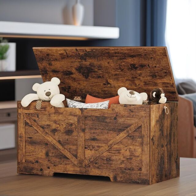 Rafaelo Mobilia Storage Bench with Lid in Brown - image 1