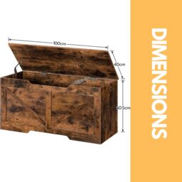 Rafaelo Mobilia Storage Bench with Lid in Brown - thumbnail 6